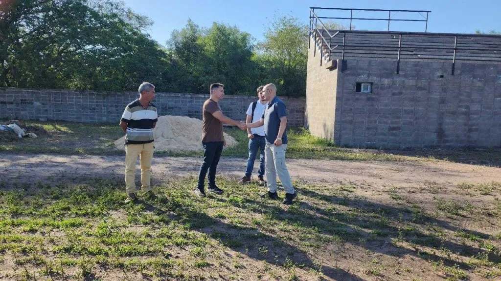 Las obras en Deportivo Luján. Foto Agencia Chaqueña de Noticias.