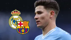 A Julián Álvarez le preguntaron por el interés de Real Madrid y Barcelona, pero respondió con clase