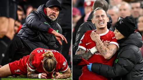 Jurgen Klopp le fracturó la clavícula a Kostas Tsimikas