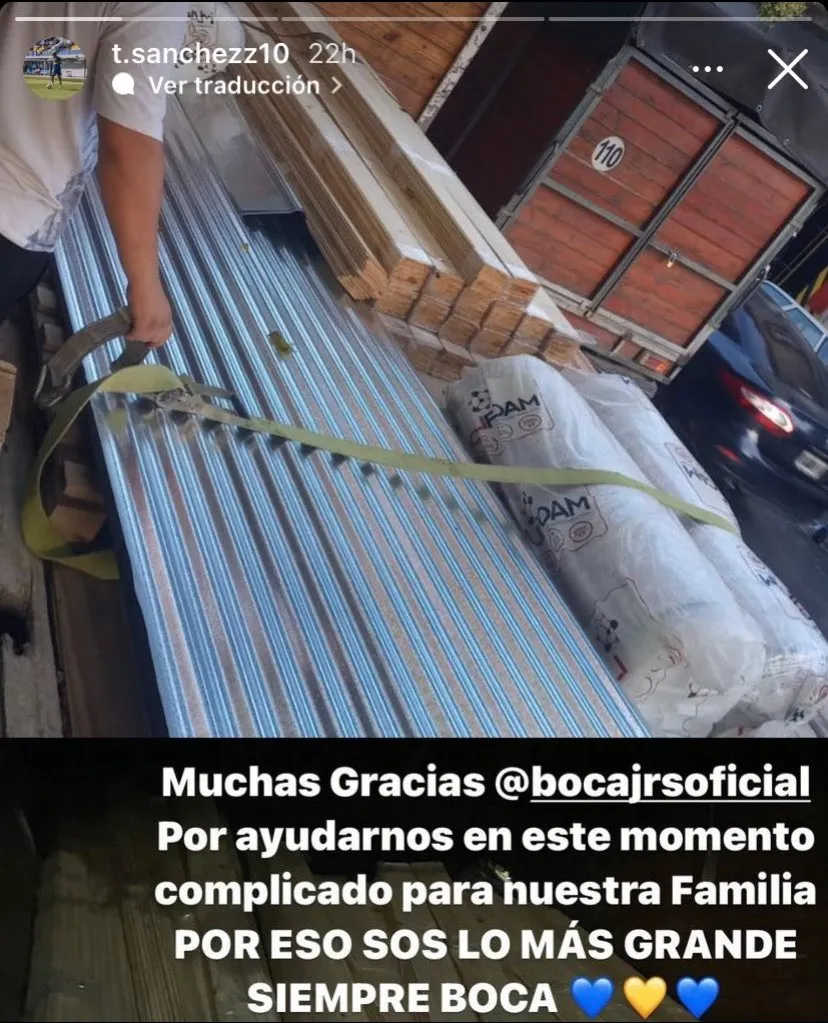 El agradecimiento a Boca de Mateo Sánchez.