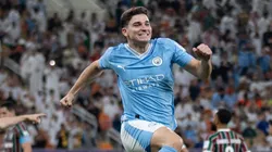 Julián Álvarez celebrando el primer gol de Manchester City ante Fluminense. (@ManCityES)