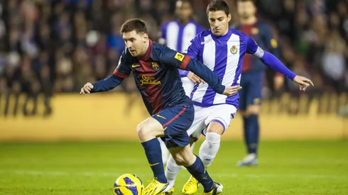 Lionel Messi marcó ante Valladolid su gol 91 en 2012.