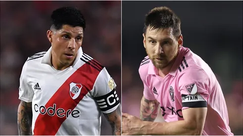 Enzo Pérez y Lionel Messi.