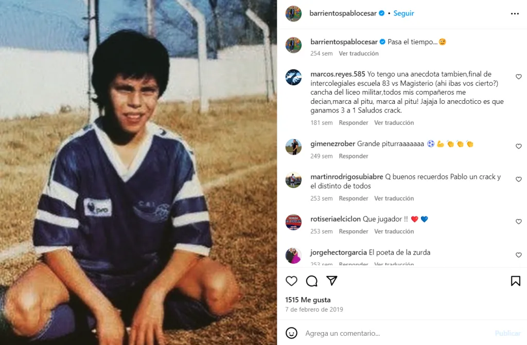 Pitu con la casaca de Newbery.