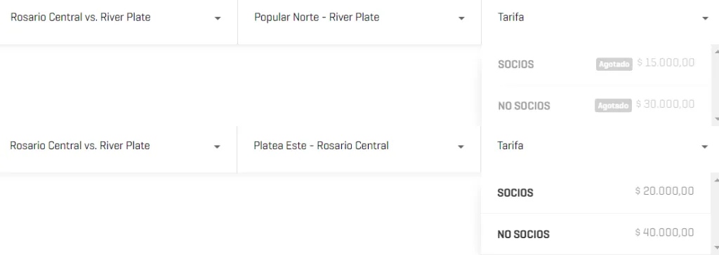 Precios elevados para el partido entre River y Central. (Foto: Deportick).