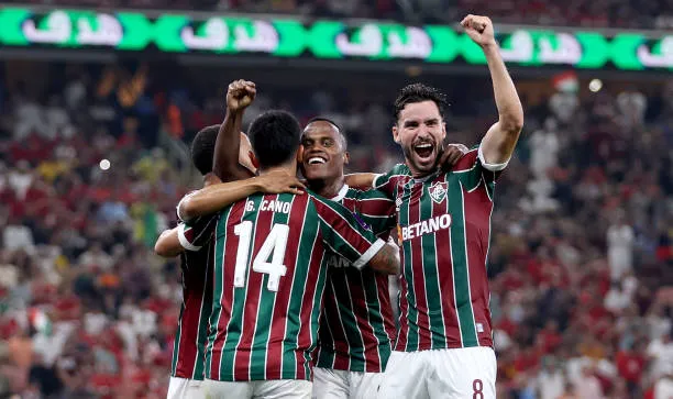 Festejo de Jhon Arias con Fluminense en el Mundial de Clubes