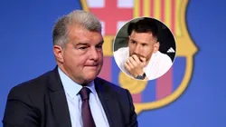 Joan Laporta y Lionel Messi.