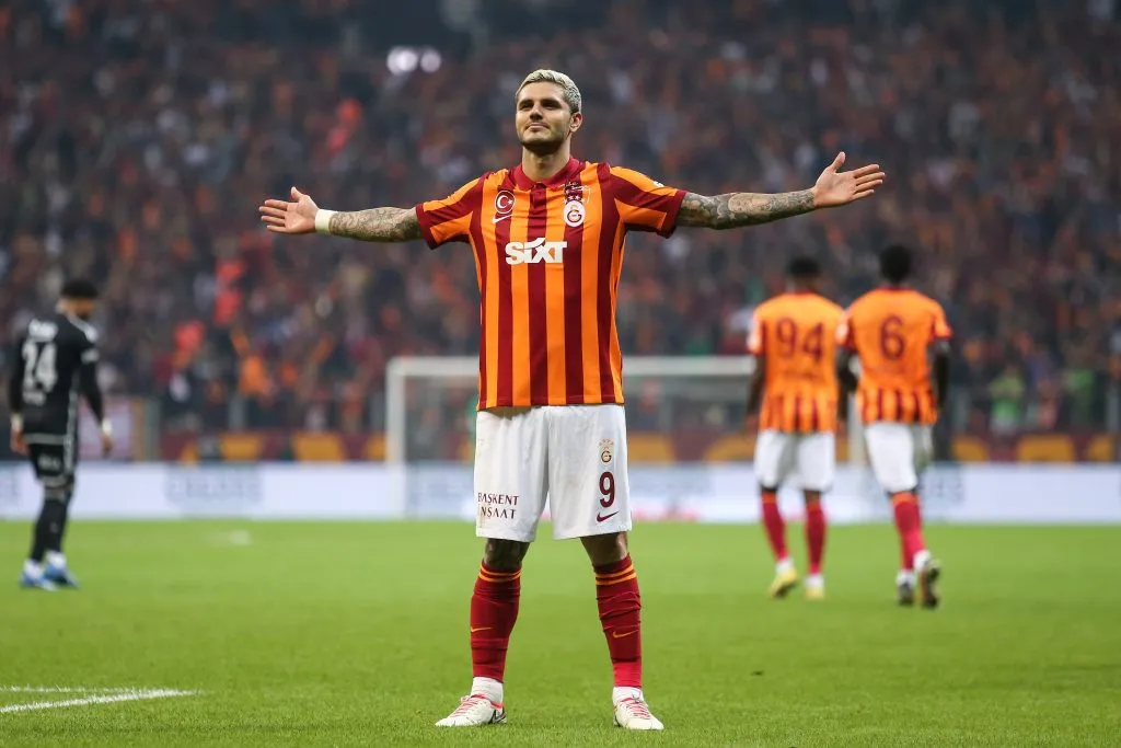 Mauro Icardi celebrando un gol frente a Besiktas. (Getty Images)