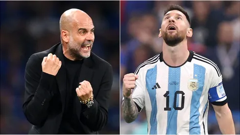 Pep Guardiola y Lionel Messi.
