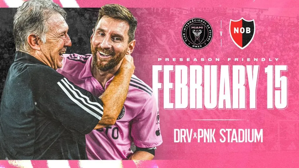 El anuncio del amistoso. (Foto: Inter Miami)