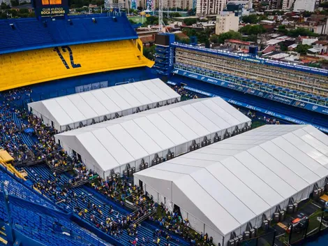 ASÍ quedó el césped de La Bombonera tras las elecciones en Boca
