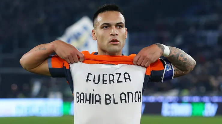 El festejo emotivo de Lautaro Martínez.