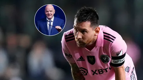 Gianni Infantino y Lionel Messi.