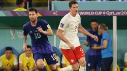 Lewandowski, superado por Messi en el partido entre Argentina y Polonia en Qatar 2022.
