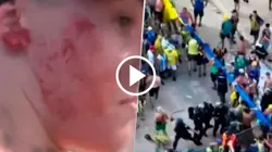 Fuertes imágenes de la represión a hinchas de Rosario Central.