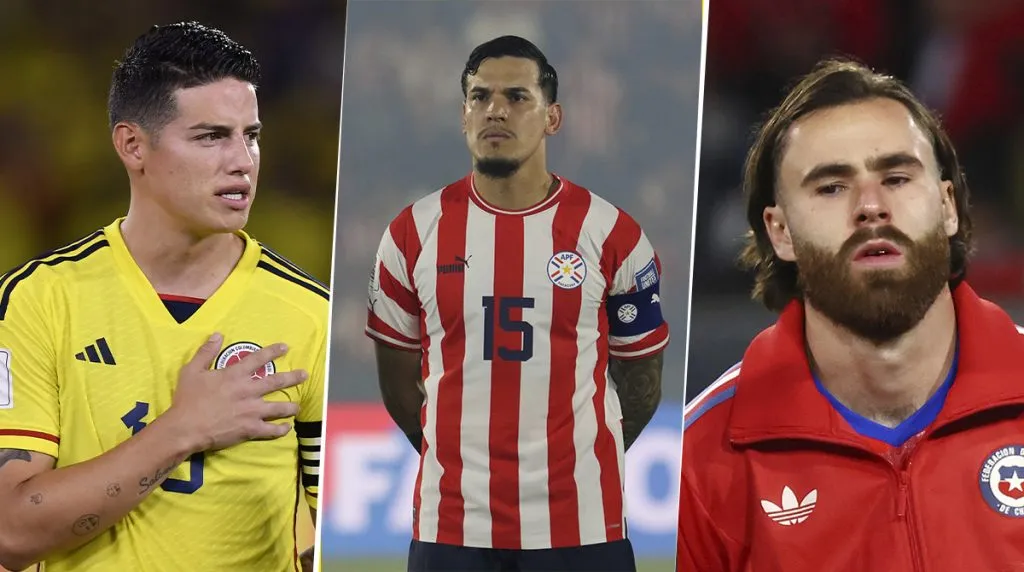 James Rodríguez, Gustavo Gómez y Ben Brereton Díaz, los apuntados por la oposición de Boca. (Getty Images)
