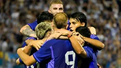 El festejo de los jugadores argentinos.