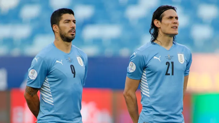 Suárez y Cavani, juntos en el seleccionado uruguayo.