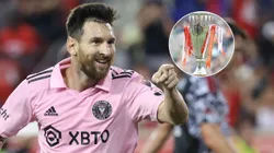 Lionel Messi y el trofeo de la Copa de Campeones Concacaf 2024.