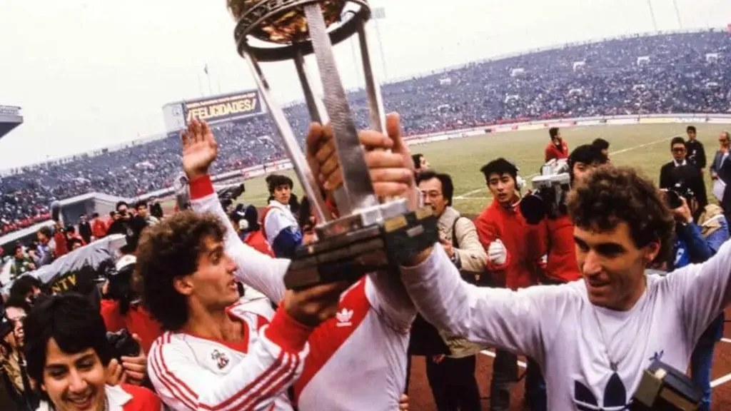 Momento de festejo en Tokio: River se consagraba campeón mundial (Getty Images)