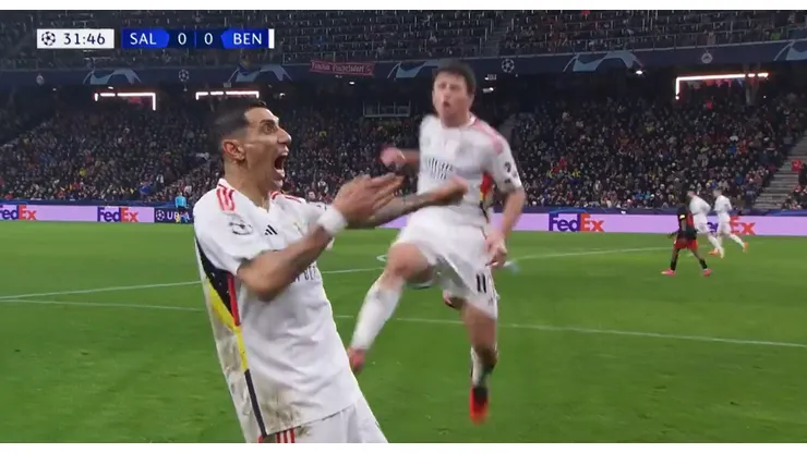 El festejo alocado de Di María.