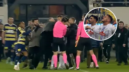 La agresión al árbitro derivó luego del gol del argentino Adolfo Gaich.