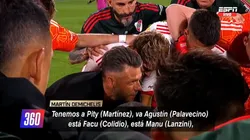 La charla de Demichelis antes de los penales.