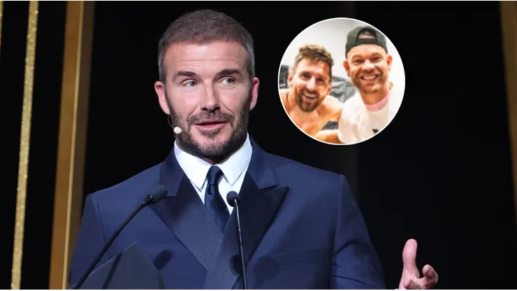 David Beckham, Lionel Messi y Nick Marsman.