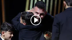 Mateo y Lionel Messi.