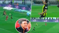 Al Ittihad recibió un gol que a Gallardo lo indignó.