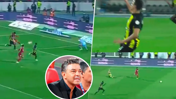 Al Ittihad recibió un gol que a Gallardo lo indignó.