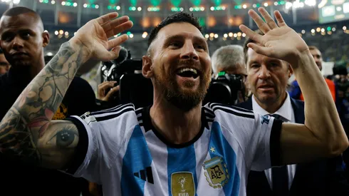Lionel Messi con Argentina en Eliminatorias Sudamericanas.