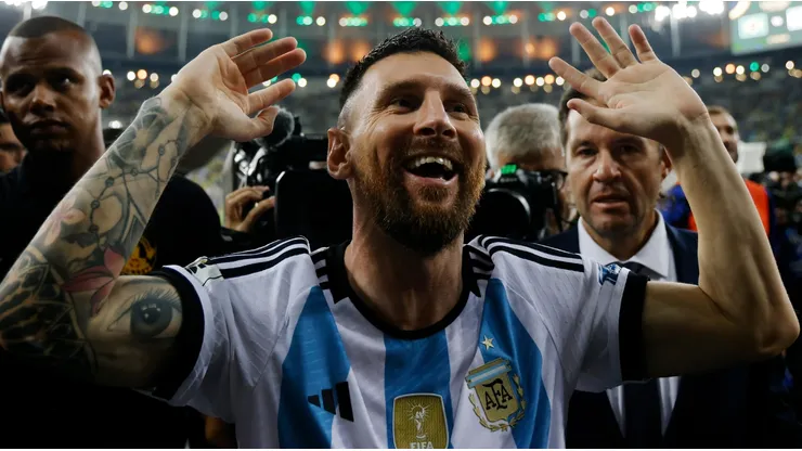 Lionel Messi con Argentina en Eliminatorias Sudamericanas.
