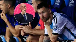 Gianni Infantini y Lionel Messi.