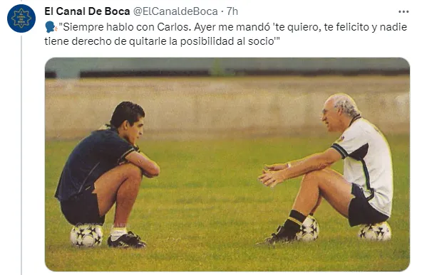 Una de las frases de Juan Román Riquelme sobre su charla con Carlos Bianchi.