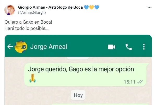 Tuit de Giorgio Armas.