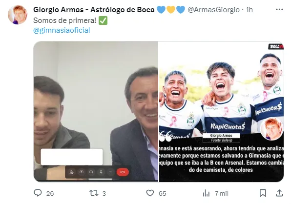 Tuit de Giorgio Armas.