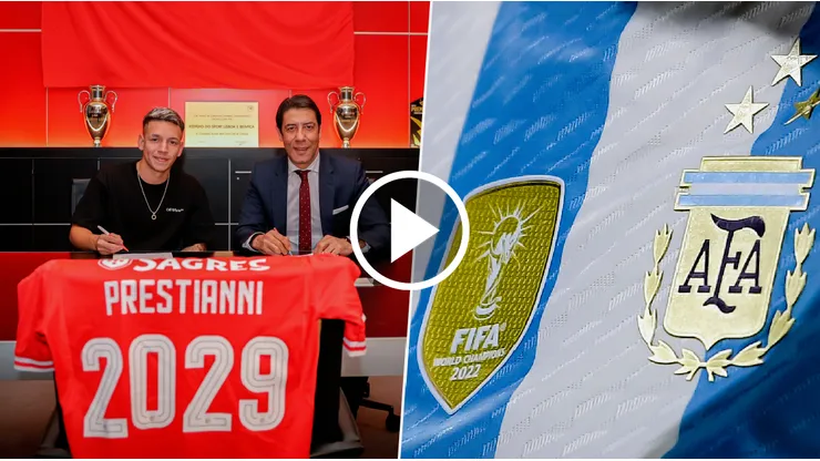 Prestianni, presentado en Benfica.