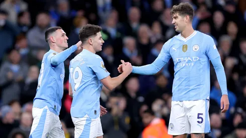 La celebración de Julián Álvarez.