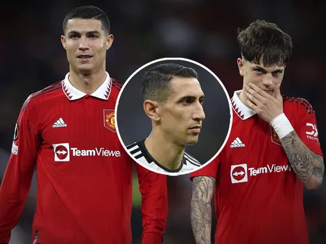 Di María retó a Garnacho por festejar como Cristiano Ronaldo