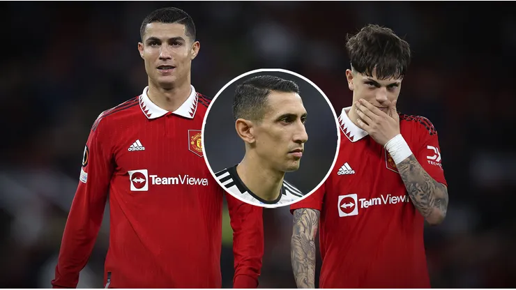 Di María le pidió a Garnacho que festeje como Messi.