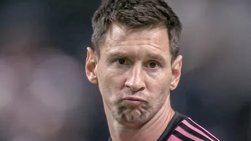 El gesto de Lionel Messi ante el llamativo festejo.