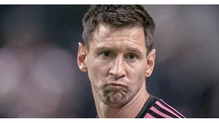 El gesto de Lionel Messi ante el llamativo festejo.