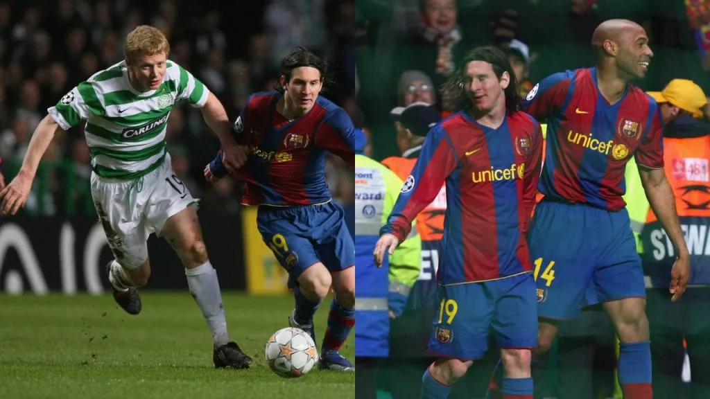 Messi, Barcelona Celtic febrero 2008