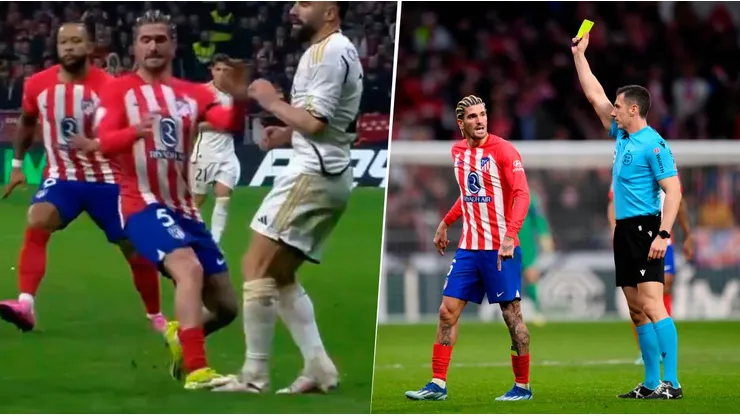 El VAR informó sobre el pisotón de Rodrigo De Paul a Dani Carvajal, pero el árbitro no lo expulsó. Getty Images.