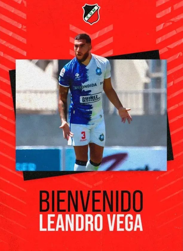 Leandro Vega, presentado en Deportivo Maipú. (Foto: Deportivo Maipú)