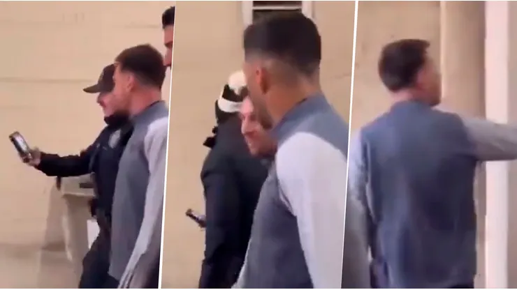 A Messi le pidieron una foto y Cheuko actuó.
