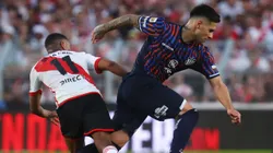 Rodrigo Villagra enfrentando al conjunto de Núñez.