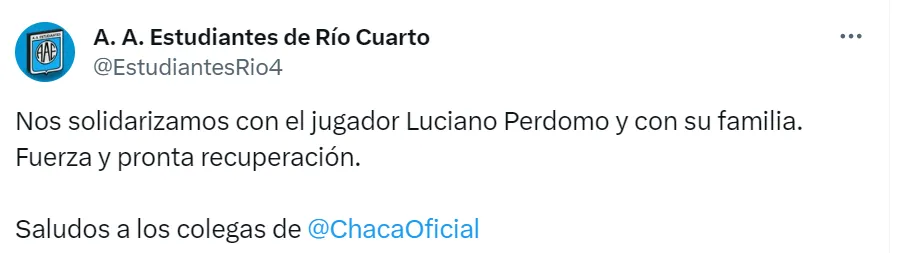 Estudiantes de Río Cuarto se sumó al apoyo