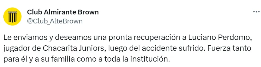 Almirante Brown envió fuerzas a Perdomo